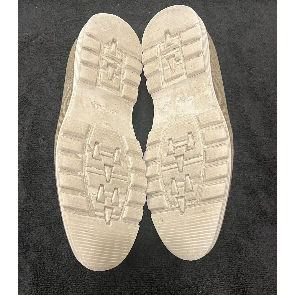Steve Madden Ewald Men’s 10.5 Tan Fabric Leather Penny Loafers Casual Shoes